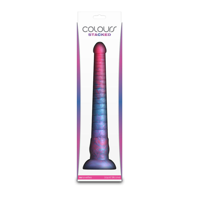 Colours Stacked Pink/Blue 12 Inch Fantasy Dildo