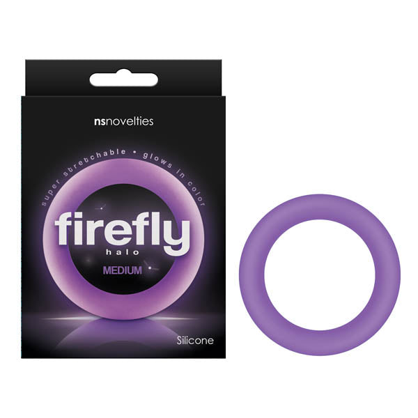 Firefly Halo - Glow In the Dark Purple Medium 55mm Cock Ring
