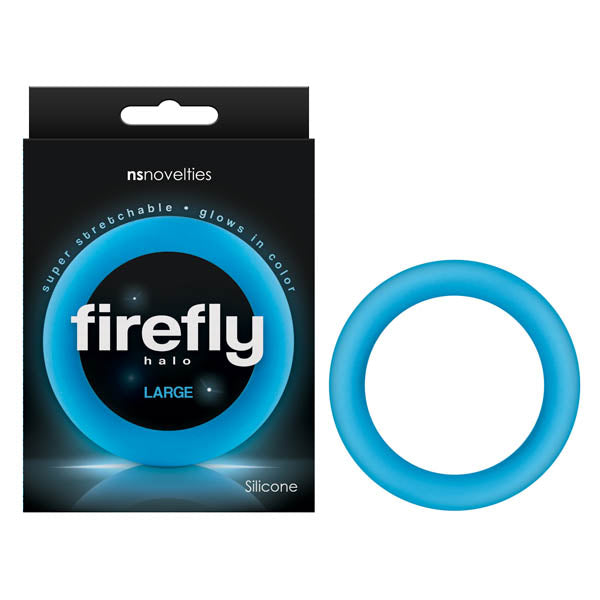 Firefly Halo - Glow In the Dark Blue Large 60mm Cock Ring