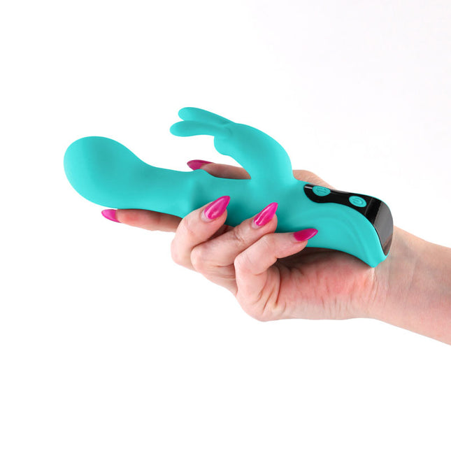 INYA Cyberluxe Aqua 18cm Rabbit Vibrator with Sliding Ring Shaft