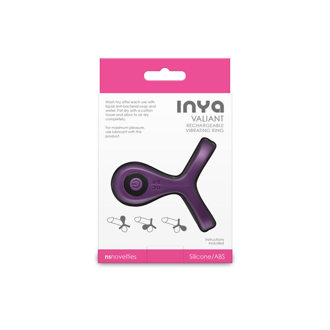 INYA Valiant - Purple Rechargeable Vibrating Cock Ring