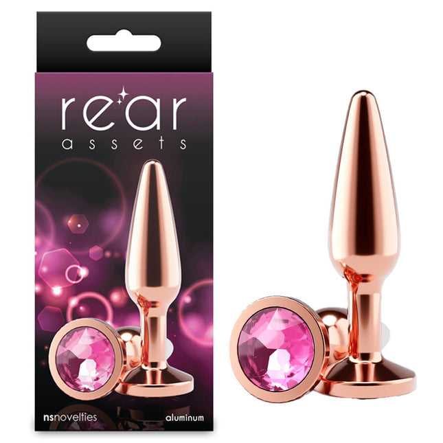 NS Novelties Rear Assets Tapered Rose Gold Butt Plug - Medium
