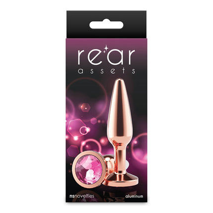 NS Novelties Rear Assets Tapered Rose Gold Butt Plug - Medium