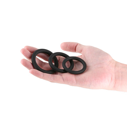 Renegade Super Stretchable 3pc Slim Rings - Black