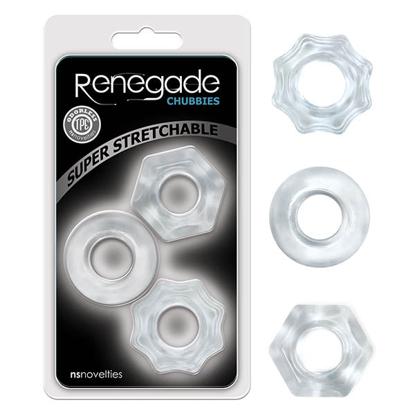 Renegade Chubbies - Clear Cock Rings Set of 3