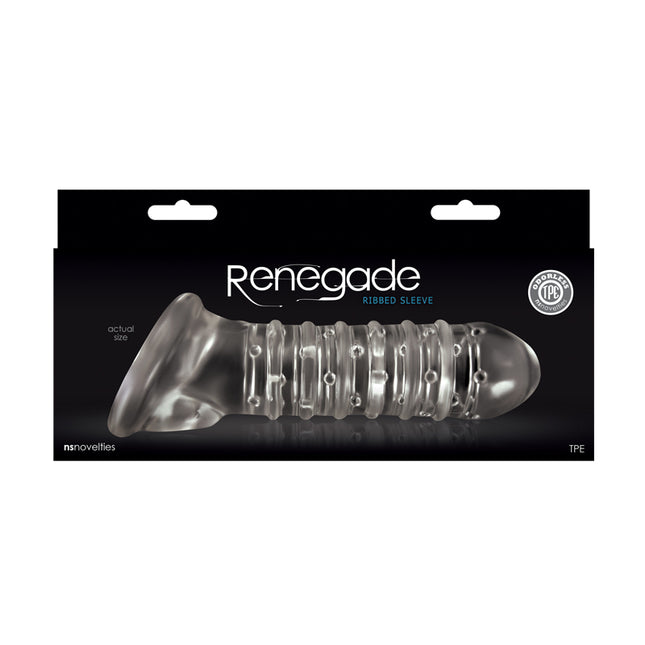 Nsnovelties Renegade Ribbed Clear Penis Extension Sleeve
