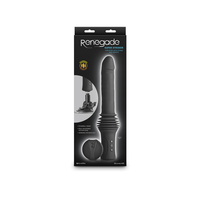 Renegade Black Super Stroker Thrusting Vibrator
