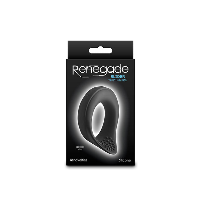 Renegade Slider Black Vibrating Cock Ring