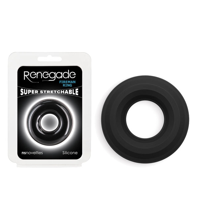 Renegade Fireman Medium Black Cock Ring