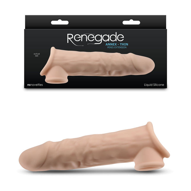 Nsnovelties Renegade Annex Thin Flesh 7.5 Inch Penis Extender Sleeve