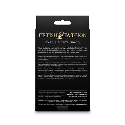 Fetish & Fashion - Eyes & Mouth Hood - Black