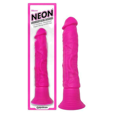 Neon Silicone Wall Banger 6 Inch Pink Dildo