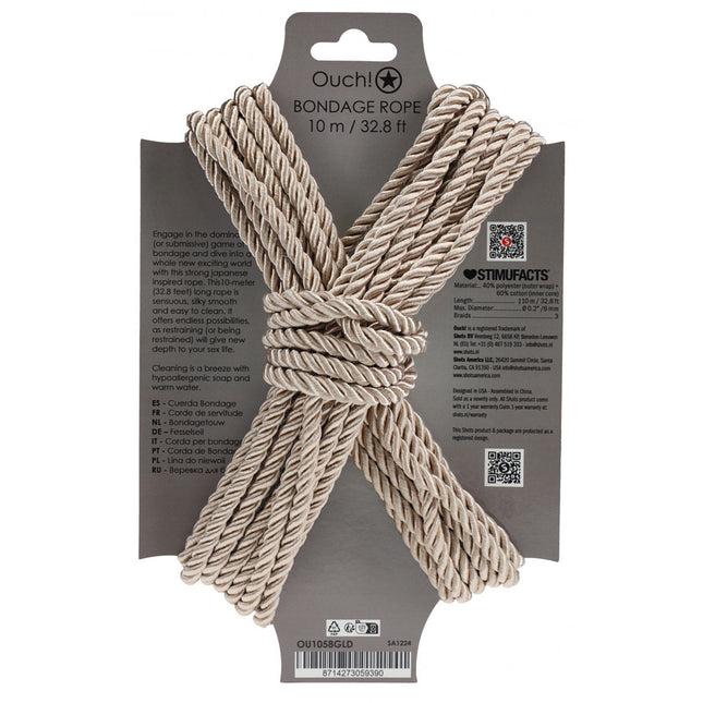 OUCH! Bondage Rope 10 M - Gold