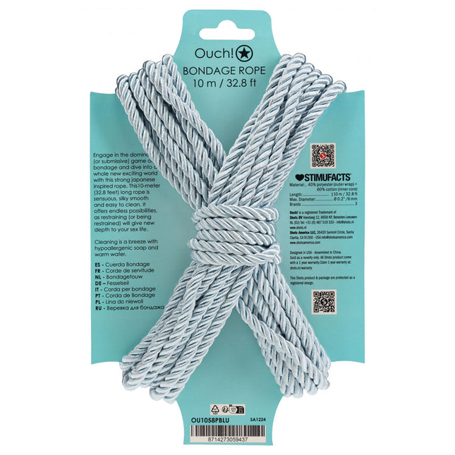 OUCH! Bondage Rope 10 M - Powder Blue