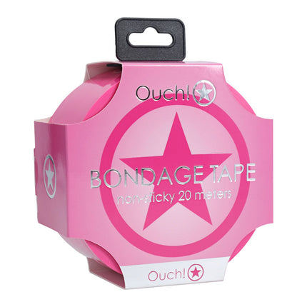 OUCH! PVC Non-Stick Pink Bondage Tape - 20 meter length