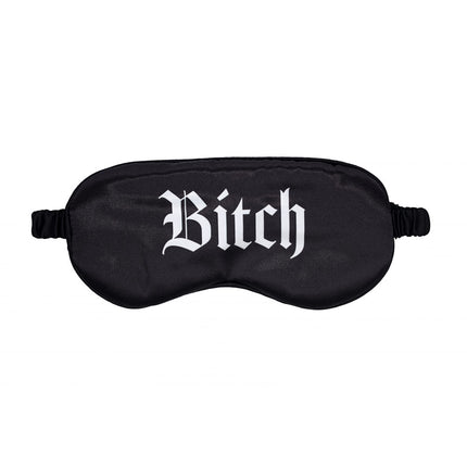 OUCH! Satin Mask Bitch - Black Printed Eye Mask