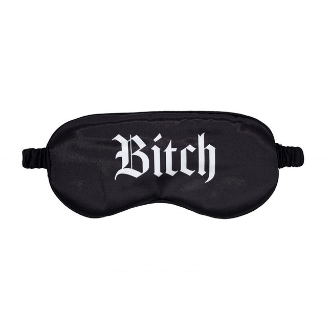 OUCH! Satin Mask Bitch - Black Printed Eye Mask