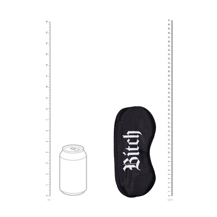 OUCH! Satin Mask Bitch - Black Printed Eye Mask