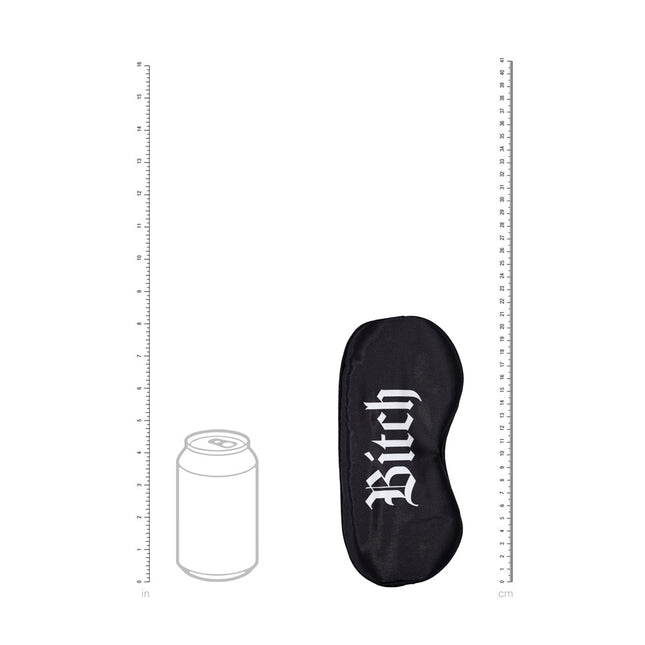 OUCH! Satin Mask Bitch - Black Printed Eye Mask