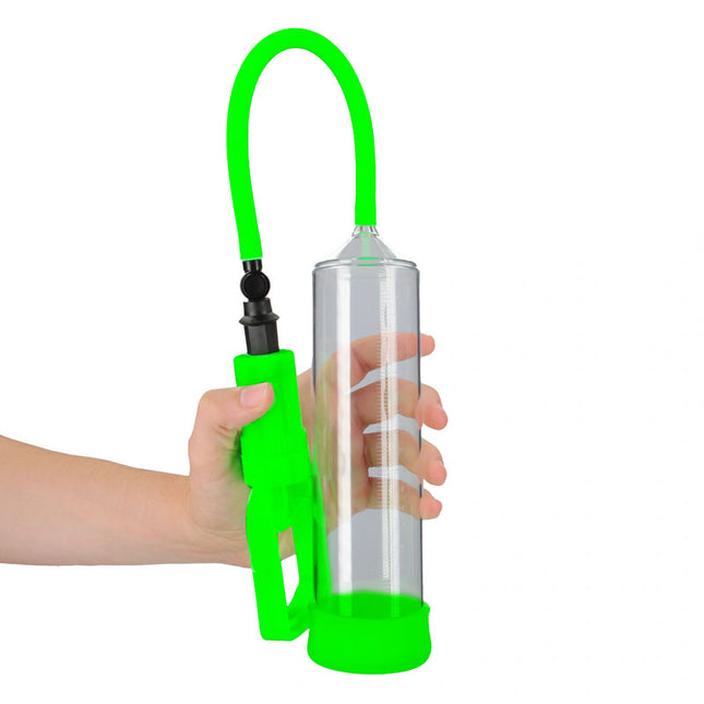 OUCH! Glow In The Dark Comfort Beginner Clear/Glow Penis Pump