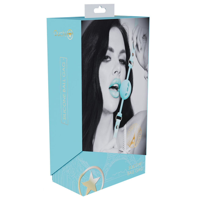 OUCH! Paris Collection Silicone Ball Gag Blue