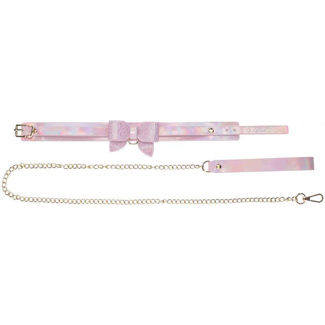 OUCH! Paris Collection - Collar with Leash with Gold Chain and Buckle