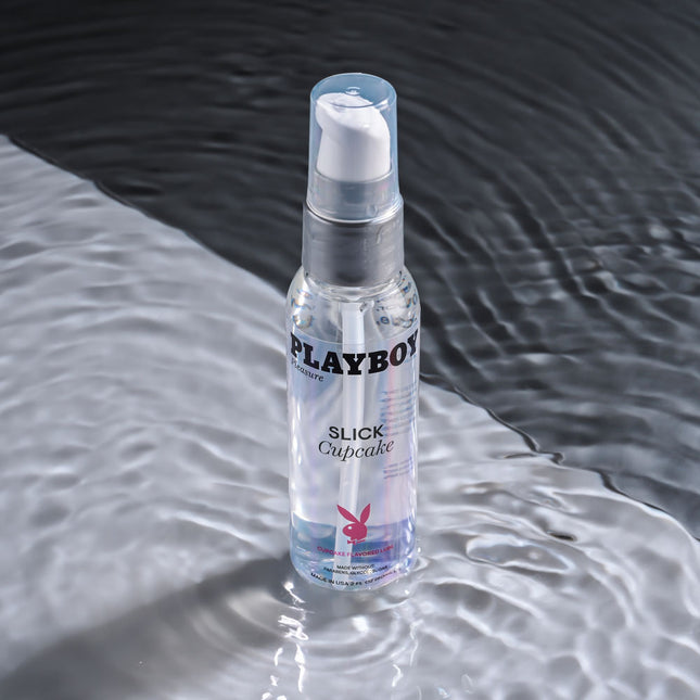 Playboy Pleasure SLICK CUPCAKE Flavoured Water Based Lubricant - 60 ml Close Up View