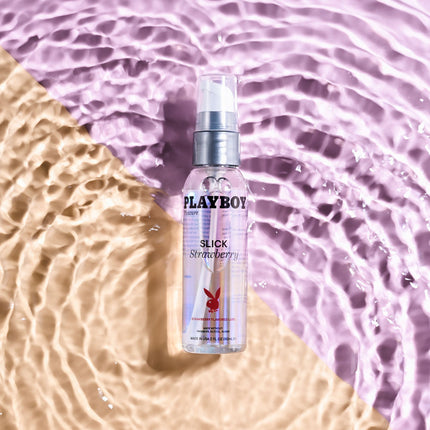 Playboy Pleasure SLICK STRAWBERRY Flavoured Water Based Lubricant - 60 ml Top View