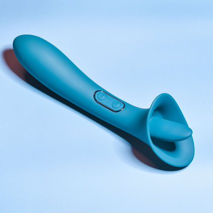 Playboy Pleasure TRUE INDULGENCE Flicking Vibrator Teal Top View