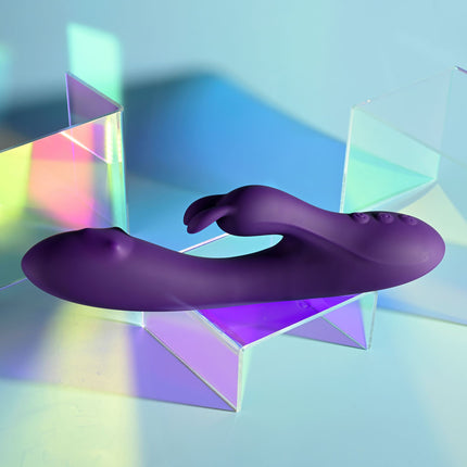 Playboy Pleasure On Repeat Purple Rabbit Vibrator Ribbed