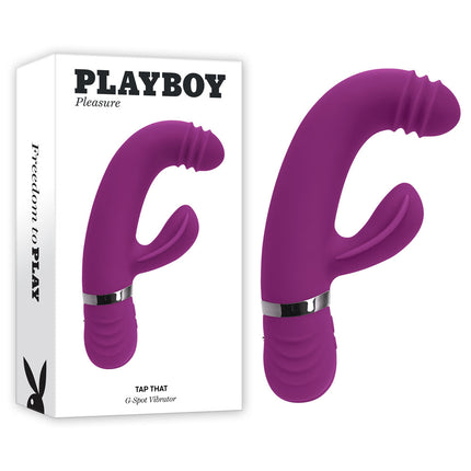 Playboy Pleasure TAP THAT Purple Rabbit Vibrator with Box