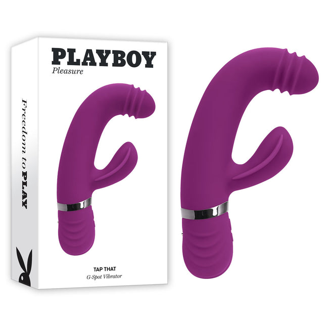Playboy Pleasure TAP THAT Purple Rabbit Vibrator with Box