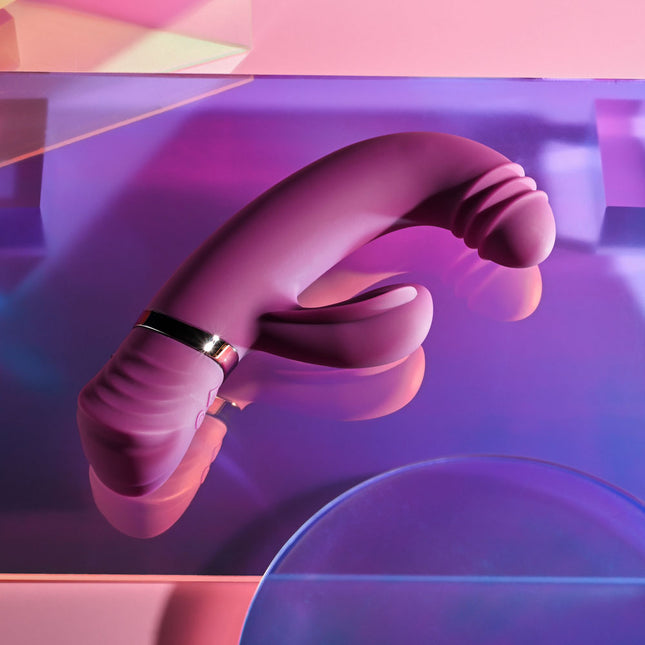 Playboy Pleasure TAP THAT Purple Rabbit Vibrator Top View