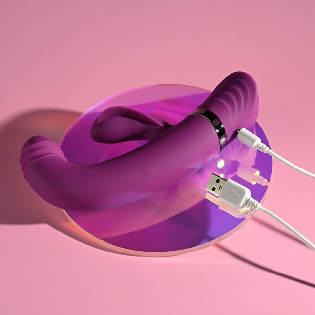 Playboy Pleasure TAP THAT Purple Rabbit Vibrator