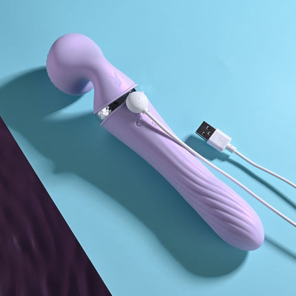 USB Recharging Playboy Pleasure VIBRATO Lavender Wand Vibrator