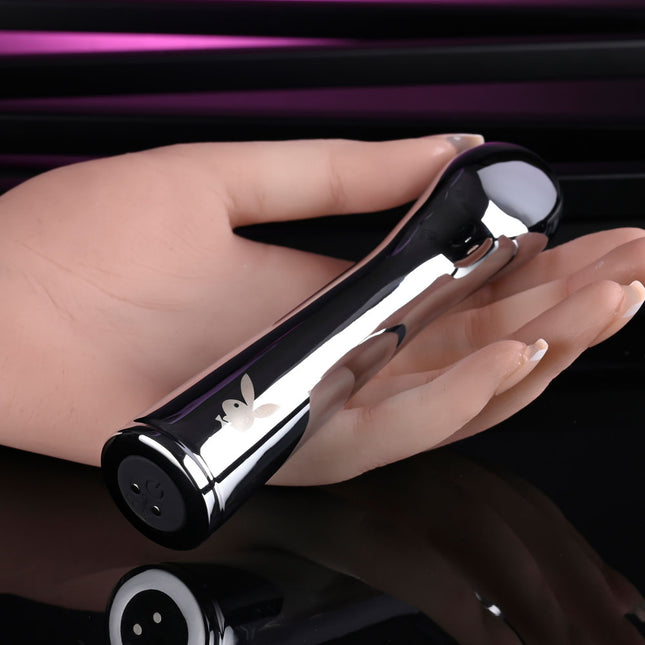 Playboy Pleasure Swoon Chrome Vibrator Hand