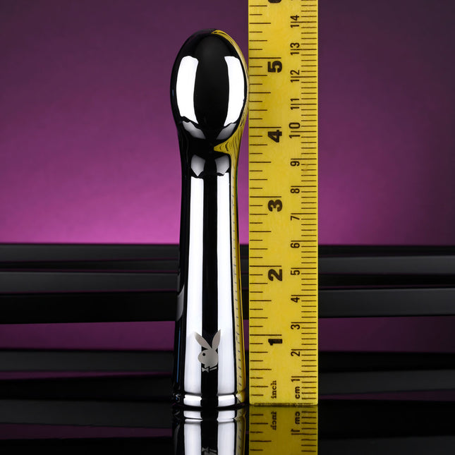 Playboy Pleasure Swoon Chrome Vibrator Size