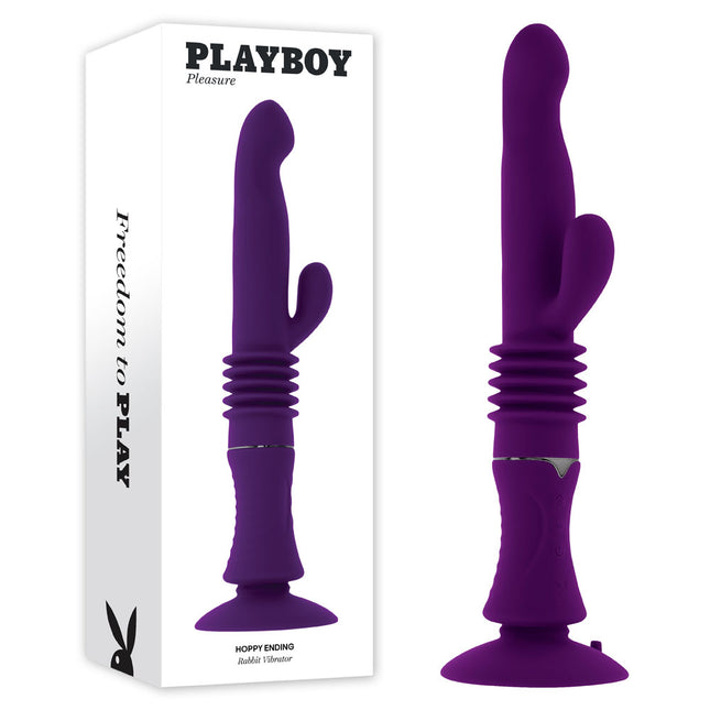 Playboy Pleasure HOPPY ENDING Purple Rabbit Vibrator