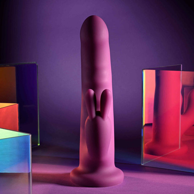 Playboy Pleasure FLUFFLE Purple Rabbit Vibrator Front View