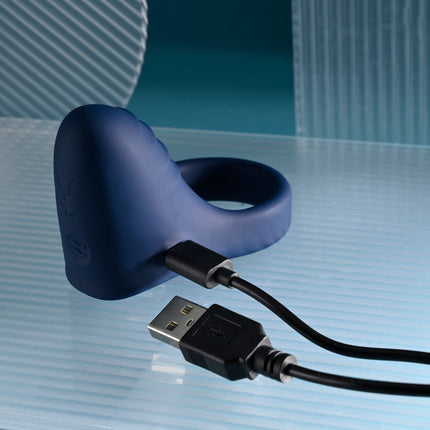 Playboy Pleasure PLEASURE POINT Blue Vibrating Cock Ring