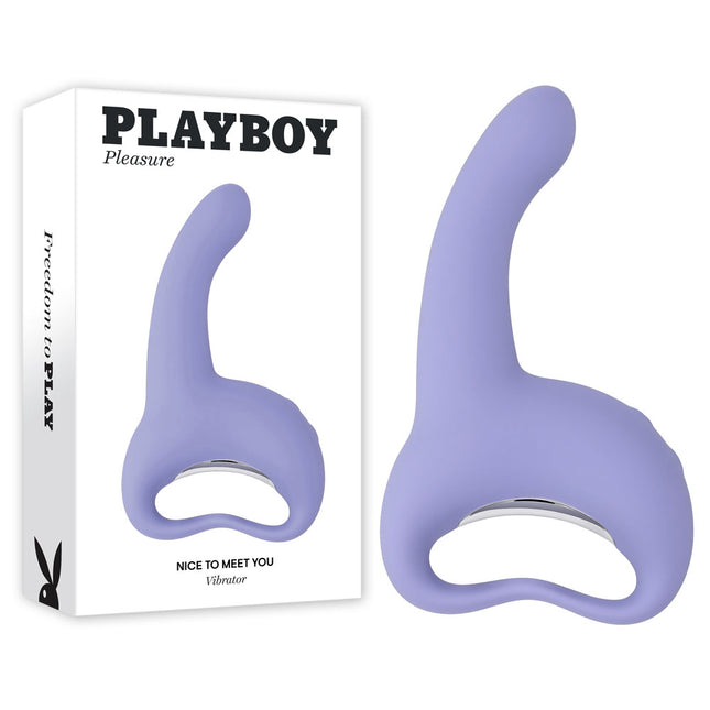 Playboy Pleasure NICE TO MEET YOU Purple Vibrator with Case
