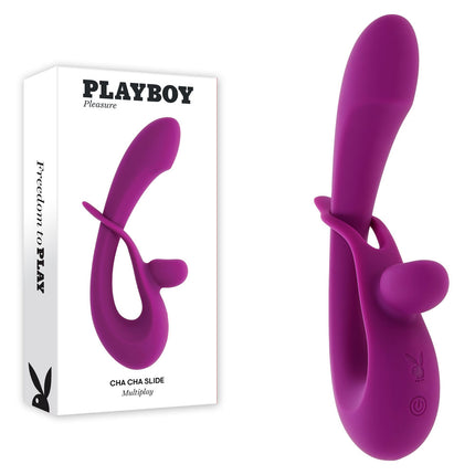 Playboy Pleasure CHA CHA SLIDE Purple Rabbit Vibrator with Box