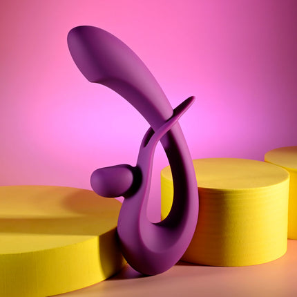 Playboy Pleasure CHA CHA SLIDE Purple Rabbit Vibrator Side View