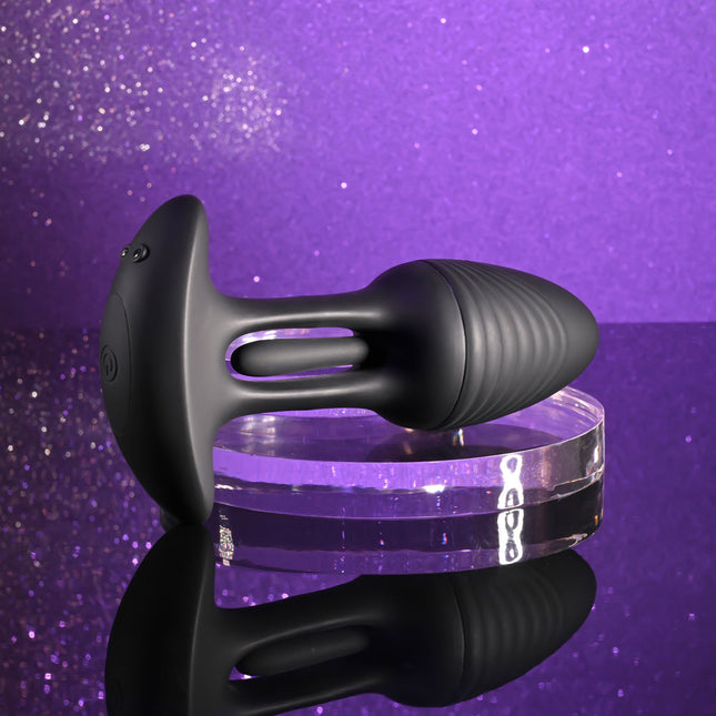 Playboy Pleasure RIM SHOT Black Vibrating Butt Plug
