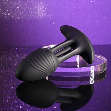 Playboy Pleasure RIM SHOT Black Vibrating Butt Plug