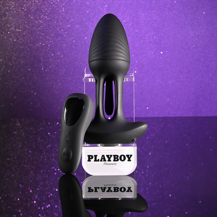 Playboy Pleasure RIM SHOT Black Vibrating Butt Plug