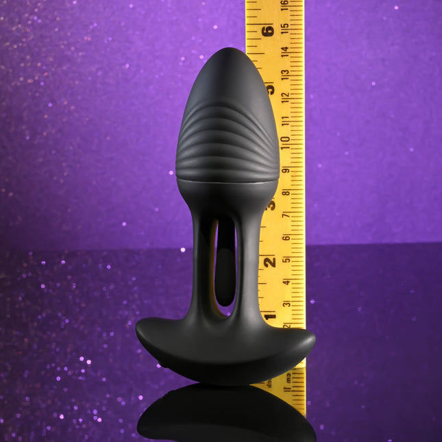Playboy Pleasure RIM SHOT Black Vibrating Butt Plug