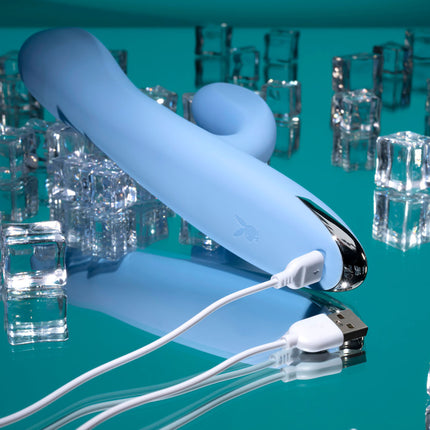 Playboy Pleasure UP AND AWAY Blue Rabbit Vibrator