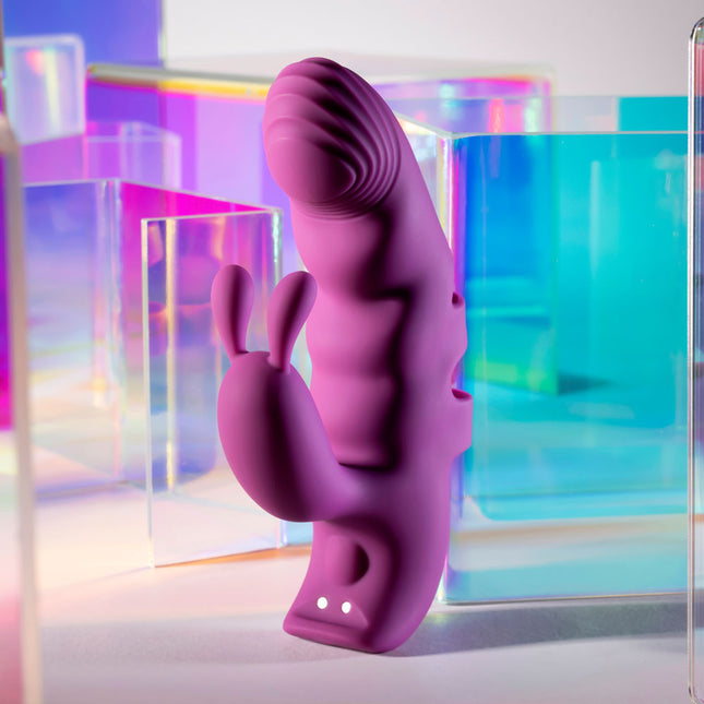 Playboy Pleasure LEND A HAND Purple Finger Vibrator