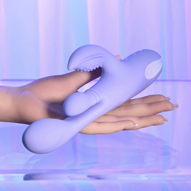 Playboy Pleasure NUBBIN RUBBIN - Purple 24.1 cm USB Rechargeable Thrusting Rabbit Vibrator